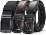 Pack de 3 Cinturones DAQI 2 Piel y 1 Nailon por $298 | Descuento Amazon