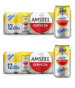 2 Packs de 12 Latas de 33 cl de Amstel Radler Cerveza Limón por 11.39€