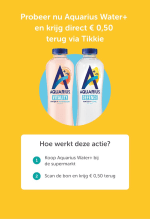 Probeer Aquarius Water voor €0,48 na cashback
