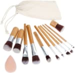 Rovtop 13 en 1, 11 Unidades Brochas y Pinceles de Maquillaje con Mango de Bambú por 8,09€