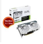 Tarjeta Grafica ASUS Dual GeForce RTX 4060 Ti White OC Edition 8GB GDDR6 DLSS3 por 418.91€