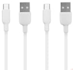 Set Cables De Carga USB A Tipo C Blancos 1 M 2 Piezas por $987
