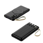Powerbank 10000 mAh 20W con cables incorporados y cargamagnetica carga rapida por 8,72€