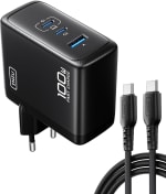 INIU GaN 100 W USB C-oplader, 3-poorts snellader met USB C-kabel voor €16,76 bij Amazon