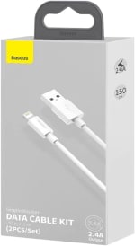 Kit com 2 cabos usb lightning da Baseus - R$ 46,90