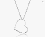 Elli Collier Femme Pendentif Coeur Filigrane en Argent Sterling 925