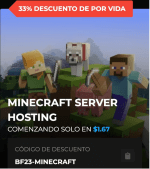 Código 33% Descuento Server Minecraft para siempre en Shockbyte