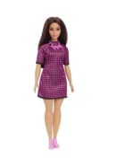 Muñeca Barbie Curvy Fashionista Mattel con vestido rosa a cuadros por 7,50€
