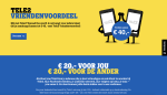 Krijg tot 20 euro cashback op je bankrekening na bestellen abbonement Tele2!