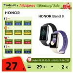 Montre HONOR Band 9 Ecran AMOLED 60Hz à 28,48€