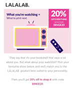 20% korting op elke bestelling bij Lalalab