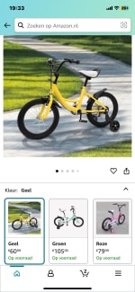 kinderfiets 16inch voor €60,99 bij Amazon