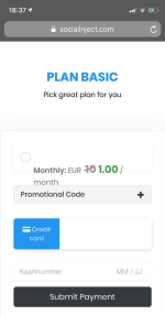 Social Inject 2 weken gratis en daarna 90% korting op social media beheer.