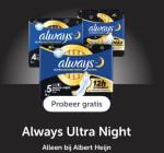 Gratis Always Ultra Night na cahsback via Tikkie