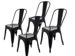 Pack cuatro sillas cuadradas estilo Vintage con respaldo por solo 14,42€