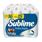 Papel Higiênico da Sublime com Folha Dupla de 16 Rolos - R$ 16,66