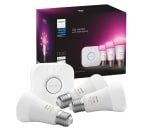 Philips Hue starterkit - wit en gekleurd - 3 lampen - E27 - met Bridge voor €109 bij Coolblue.