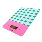 Báscula de cocina digital vichy, balanza electrónica original de 5kg/11lbs, multifunción, cristal y ABS, 15 x 22 cm por 3.99€