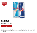 4 blikken Red Bull voor €4!