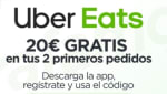 Cupón 20€ Gratis en tus 2 primeros pedidos en Ubereats