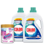 Colon Nenuco Detergente para la lavadora Gel 68 lavados + Vanish Oxi Action Advance Quitamanchas 400g Polvo White Ropa Blanca por 14,38€