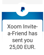 25 euro bij overmaken via Xoom