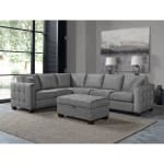 Shop a Thomasville kylie grey fabric corner sofa with storage ottoman for £1,149.99 at Costco