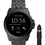 Smartwatch Fossil Connected Gen 5 + 5E Acero Inoxidable Negro + Correa de Piel/Silicona Negra por 206€