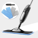 Fregona 4 mopas lavables Spray Rotación de 360°, Vaporizador Integrado Capacidad de 500ml