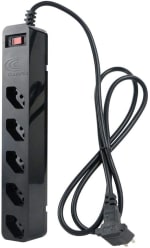 Filtro de Linha + DPS da iClamper com 5 Tomadas na cor preta - R$ 49,99
