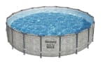 Piscina Bestway Redonda SteelPro Max Gris Piedra por $389.990