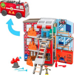 KidKraft Brandweerauto en brandweerstation 2-in-1 speelset van hout voor €18 bij bol