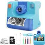 Camara Fotos Infantil Instantanea 1080P, con Tarjeta SD de 32GB,Bolígrafos de Colores y Papel de Impresión por 16,11€