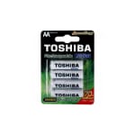 4 pilhas recarregáveis da TOSHIBA AA 2600mAh - R$ 50,37