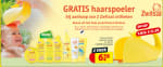 Gratis Zwitsal haarspoeler bij aankoop van 2 actieproducten van Zwitsal