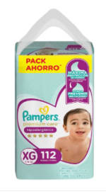 Pack de 2 Pañales Pampers Premium Care por $59.390