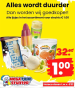 (Dagdeal) alleen vandaag Al het ijs voor 1,-