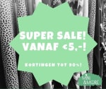Supersale, laatste maatjes 5 euro per stuk en korting tot 90%