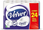 Velvet Classic Quilted Toilet Tissue 24 Rolls - £8.50