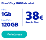 Nueva tarifa O2: Fibra 600Mb + Móvil 35Gb + TV Movistar Plus+ por 38€