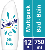 Sunlight 0% Zeepvrij - 12 x 750 ml - Badschuim - Voordeelverpakking voor €18,89