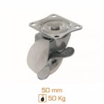 Roulette pivotante à frein en polypropylène - 50mm, 50kg à 1,50€