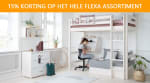Magazijnuitverkoop: 15% korting op het hele Flexa assortiment bij Kidsgigant