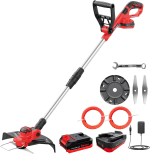 Desbrozadora Bateria 21V, Bamse Cortabordes Bateria Brushless con 2 Baterías 2.0Ah por 50,58€