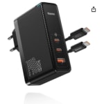 Chargeur USB C Rapide 140W Baseus 3 Ports à 66,66€
