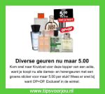 Alle dames- en herengeuren met een groene sticker voor maar €5,- per stuk!