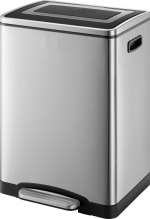 korting op de Black & Decker pedaalemmer RVS 2 x 20 liter zilveren variant