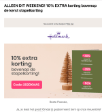 10% extra korting bovenop de kerst stapelkorting