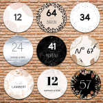 Gepersonaliseerd huisnummerbordje met diverse vormen en designs - inclusief verzending