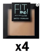 4 Unidades de MAYBELLINE New York Fit Me, Polvos Compactos Matificantes y Sin Brillos, Tono 250 Sun Beige, 30 ml por 14.25€